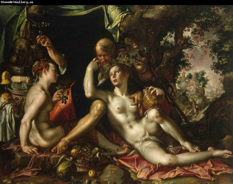 Joachim Wtewael Lot and his Daughters